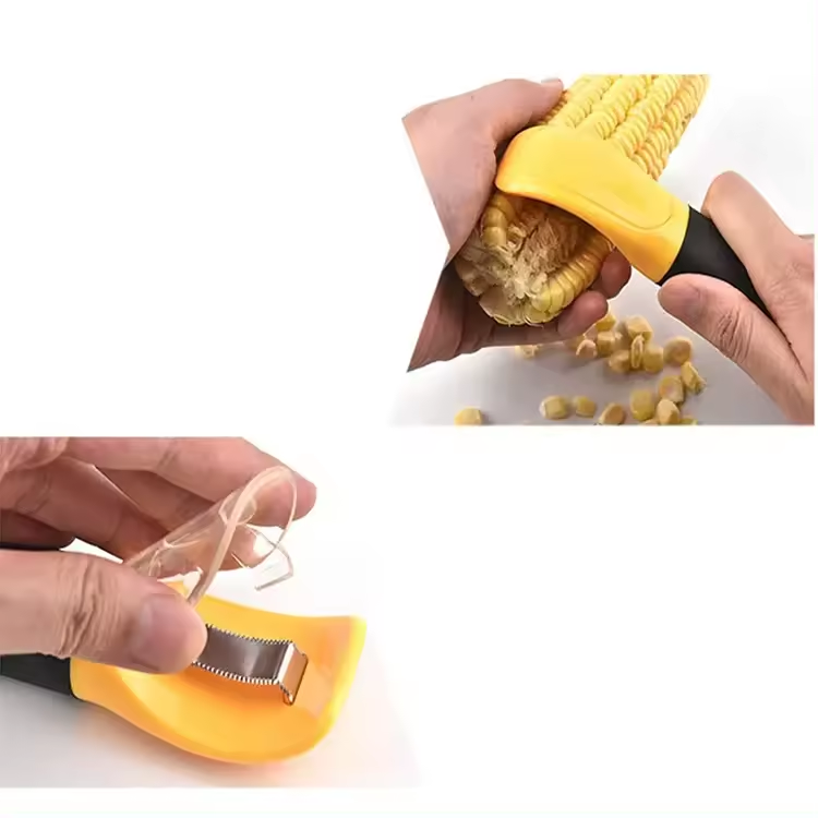 Hot Sale Kitchen Corn Cob Remover Serrated Vertical Blade Remover Corn Stripper Knife Corn Peeler