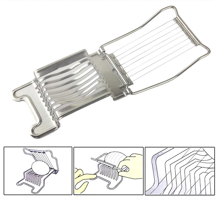 Egg Slicer Hard Boiled Egg Cutter Stainless Steel Egg Tools 100 Sustainable stocked