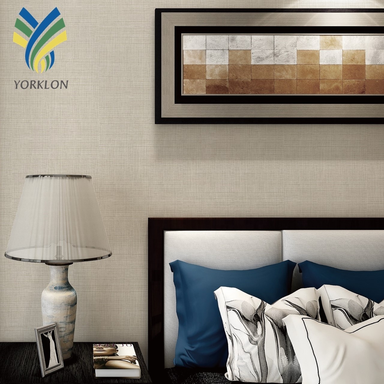 SISAL Modern Fire Proof Wall paper Wall Room Decoration PVC Vinyl Wall covering Wallpaper For Hotel