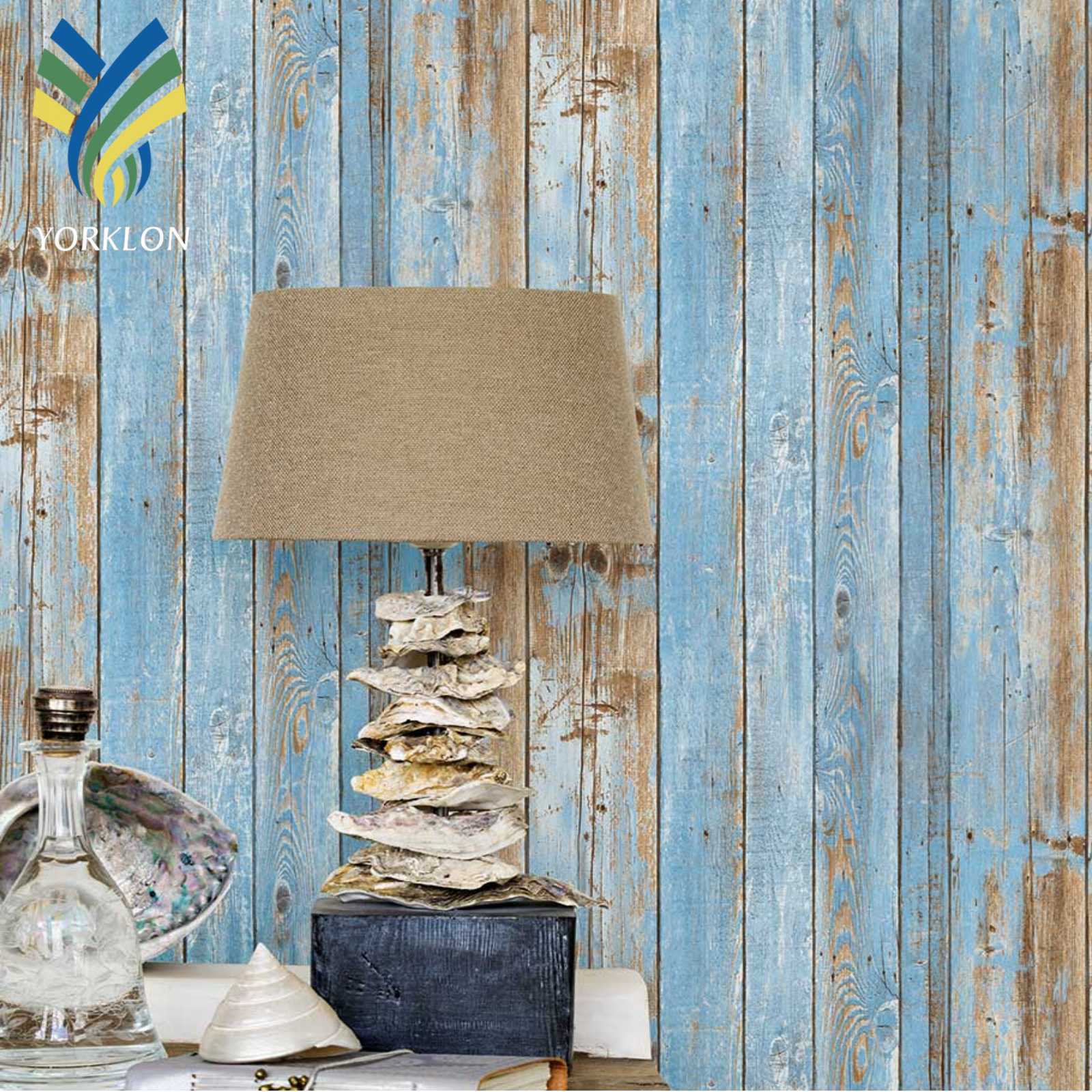 YT-NH 8 Natural 3D Wood Waterproof Brown Decorative Texture Cafe Home Decoration PVC Vinyl Wall Paper Wallpaper For Wall