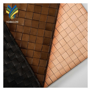 YKBY6 genuine leather woven leather for luxury hotel interior wall coverings upholstery home textile decoration