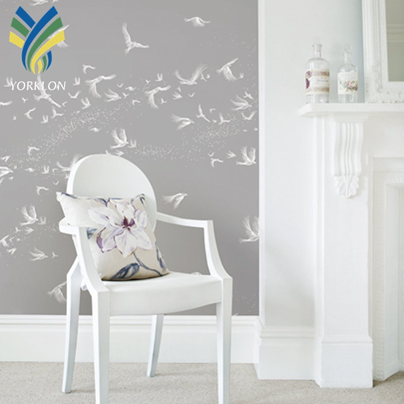 Customized Feather bird Wall Background Ceiling Mural Wall paper 3D Mural Wallpaper For Restaurant