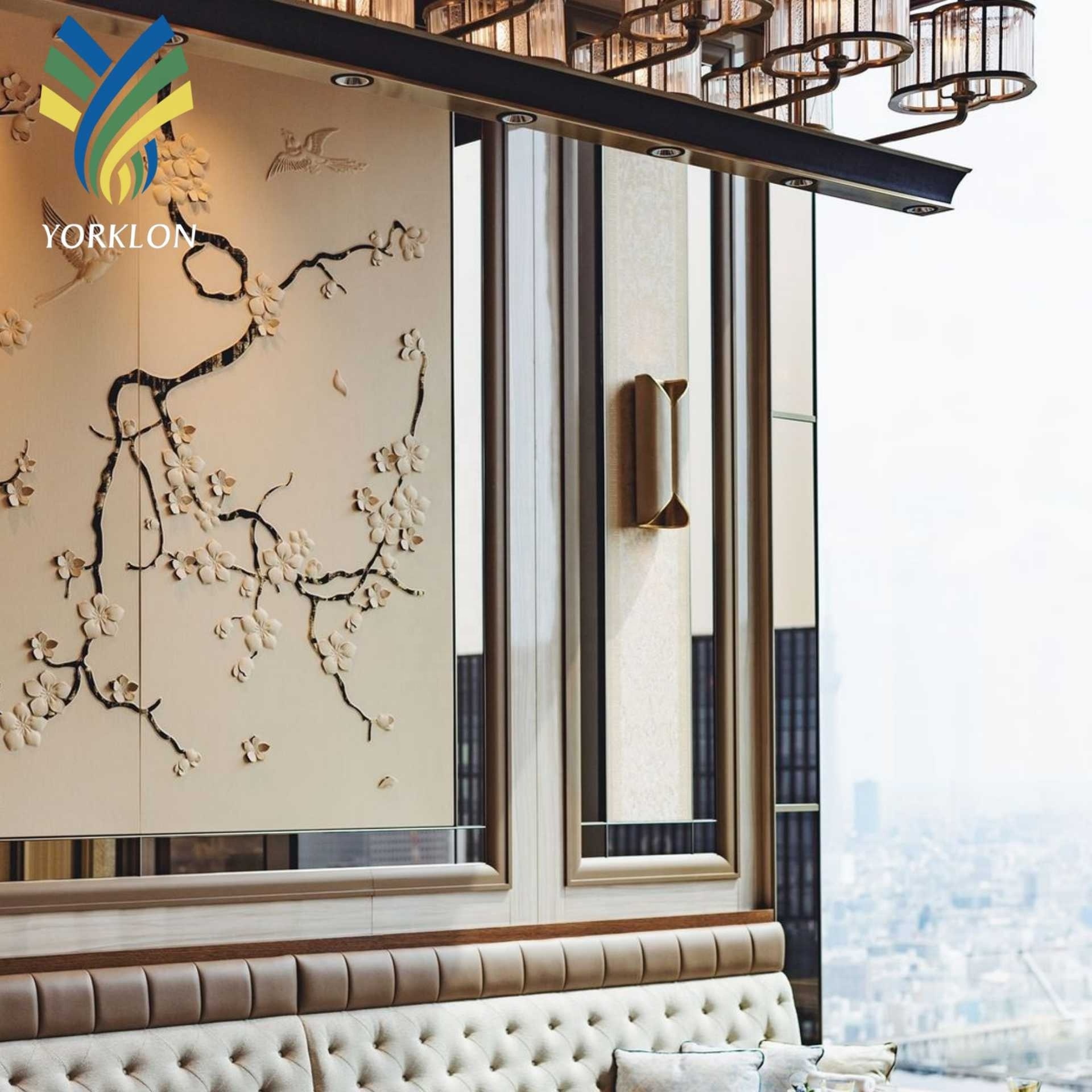 Four Seasons Hotel Tokyo at Otemachi, Japan 3D Leather Mural Panel For Restaurant And Hotel Lobby Wall Design