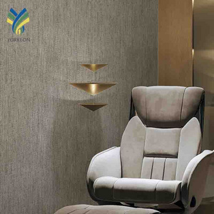 YD-05 Home Hotel Deco Wall Decorations Polyester Textiles Fabric Grey Luxury Wallcovering Wallpaper