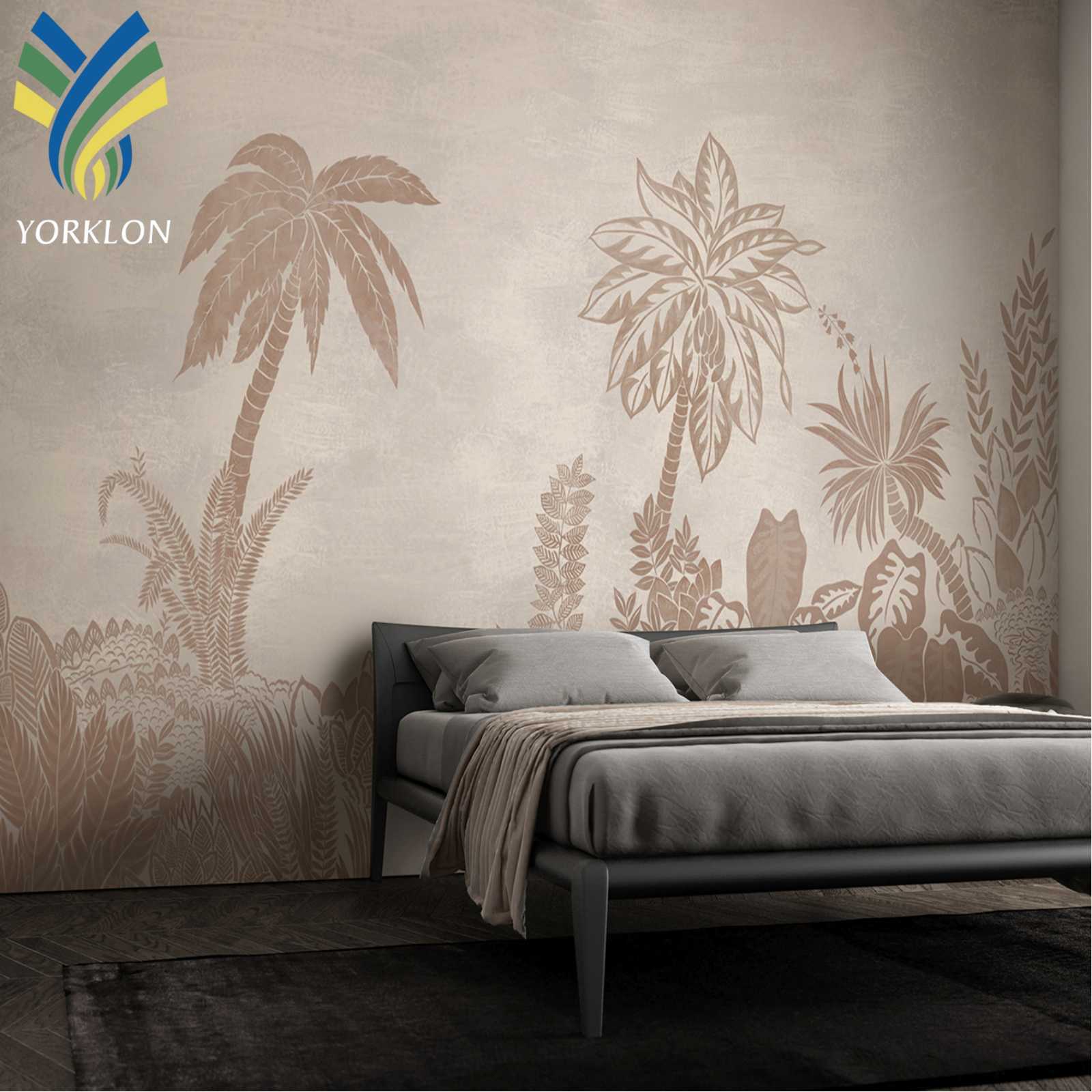 YKML 150 Mural Wall paper Trees Forest Modern Antique Non Woven Paper 3D Interior Mural Wallpaper For Decoration Wall