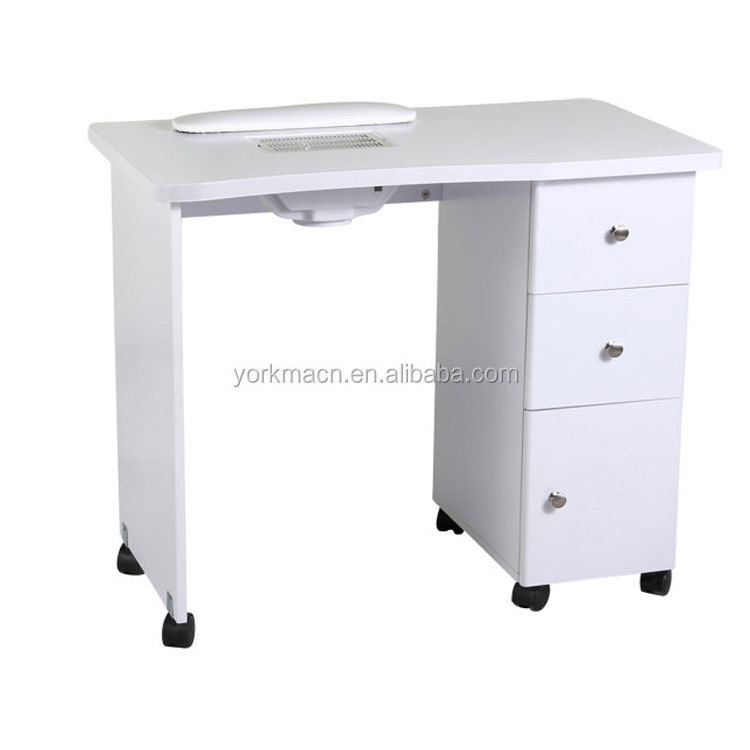 High quality nail bar tables with  darft fan professional nail technician tables for beauty salon