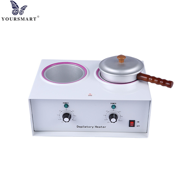 Factory Hot Sale 14 oz 17oz double pots Sugar Depilatory Can Wax Warmer Machine Sugar Soft Canned Wax warmer heater