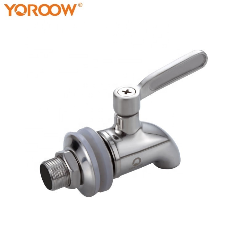 304 Stainless Steel Beverage Dispenser Replacement Faucet Tap Spigot for Barrel Fermenter Wine Beer Juice Dispenser Faucet