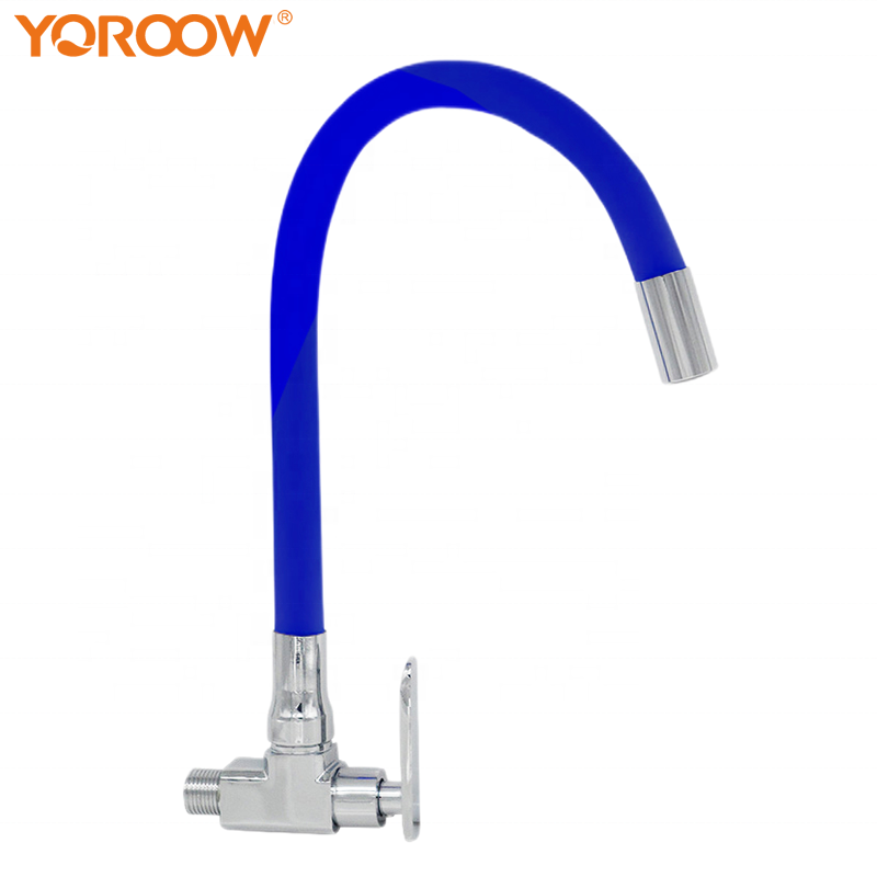 Faucet Manufacturers colorful pull out kitchen sink faucet  cold water zinc body plastic handle flexible hose kitchen faucet