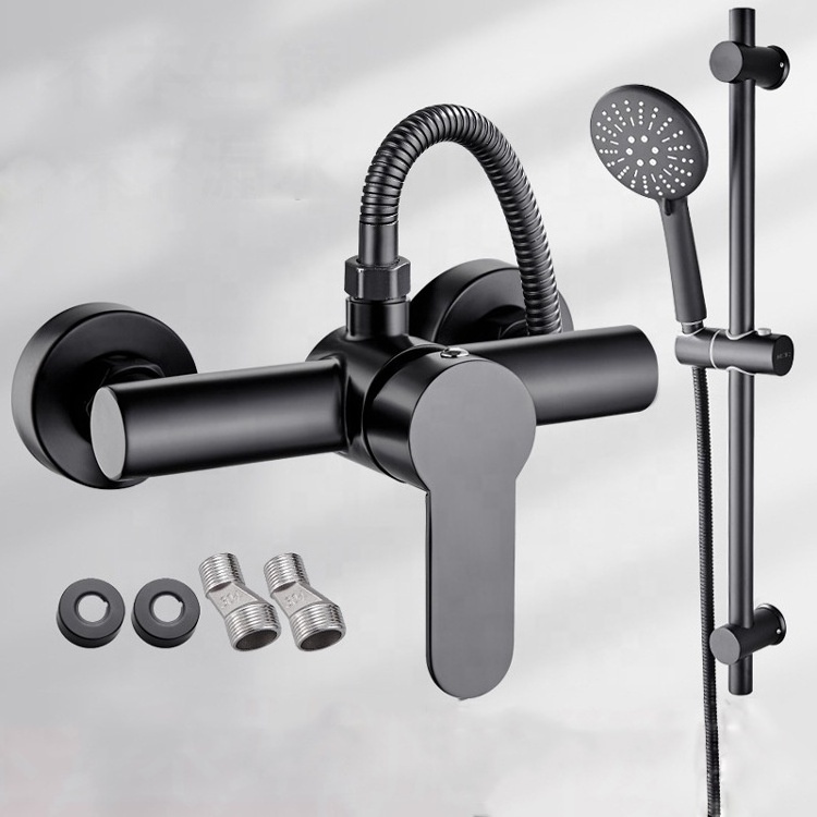 Black stainless steel shower valve stainless steel paint faucet shower valve light and dark for bathroom