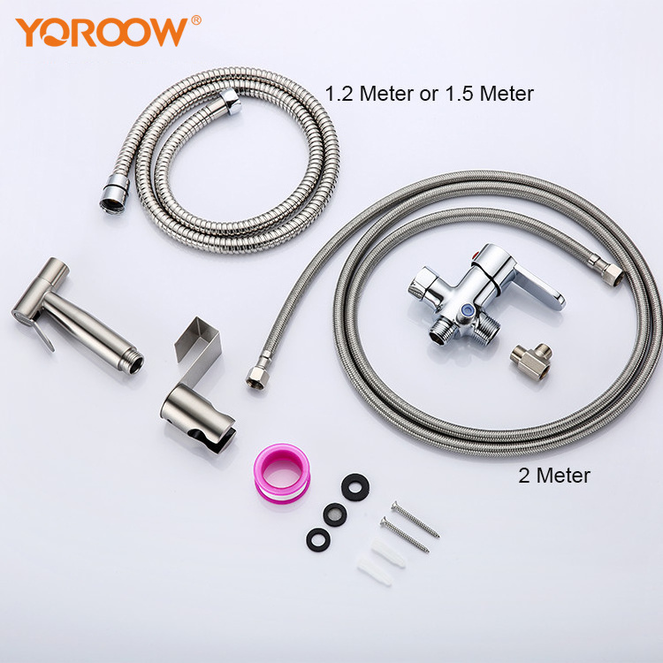 Hot and cold mixing valve 304 stainless steel  toilet toilet water sprayer