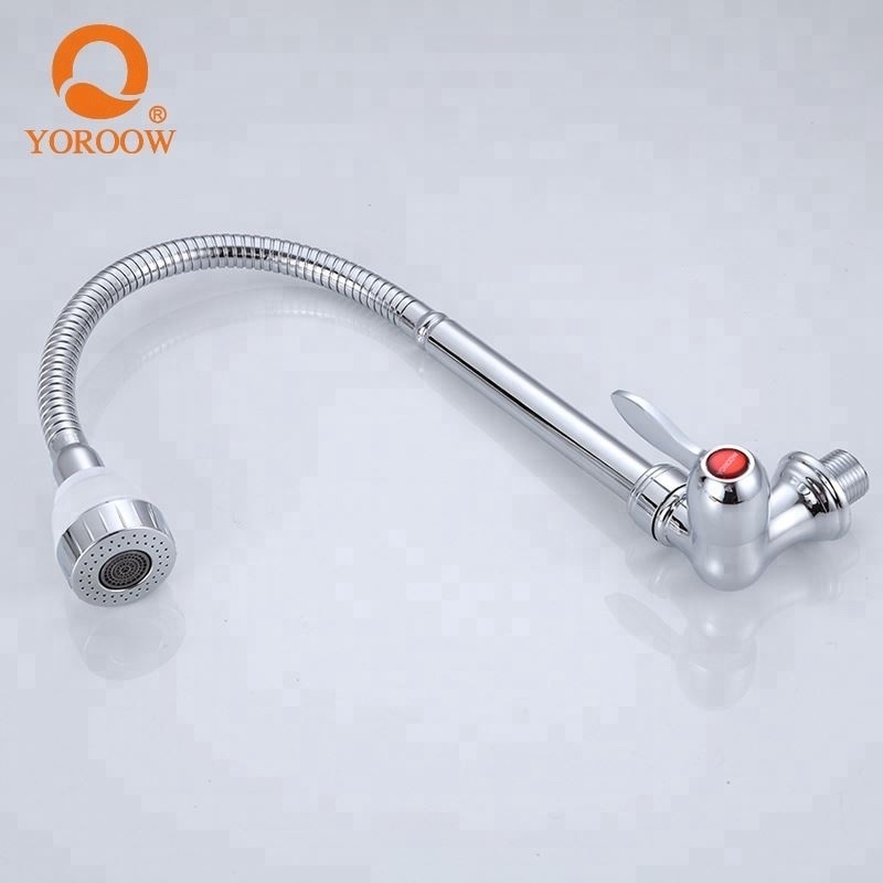 China faucet supplier good price wall mounted flexible hose kitchen faucet zinc body kitchen sink faucet