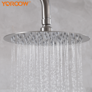 Bathroom 304 Stainless Steel Showerhead High Pressure Adjustable Rainfall 10 Inch Brushed Nickel Round Rain Shower Head