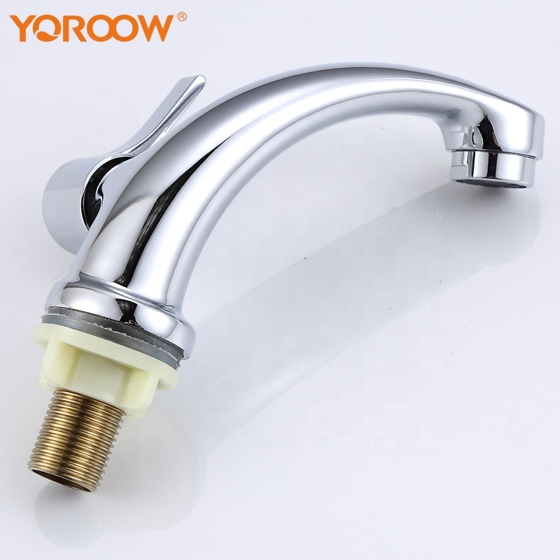 Bath sink modern faucet single hole zinc handle deck mounted wash hand cold water pull down cheap fancy bathroom basin faucets