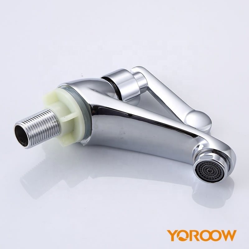 Sanitary ware luxury bathroom sink tap waterfall good polishing deck mounted single hole cold water durable cheap basin faucet