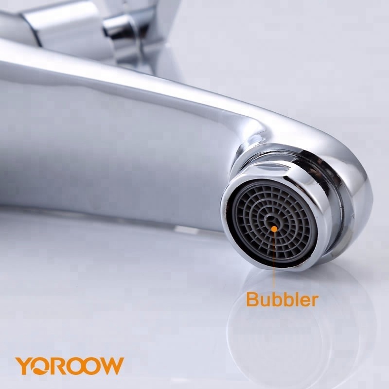 Popular bathroom shower bathtub sink faucet parts deck mounted chrome waterfall health toilet room basin long neck faucet