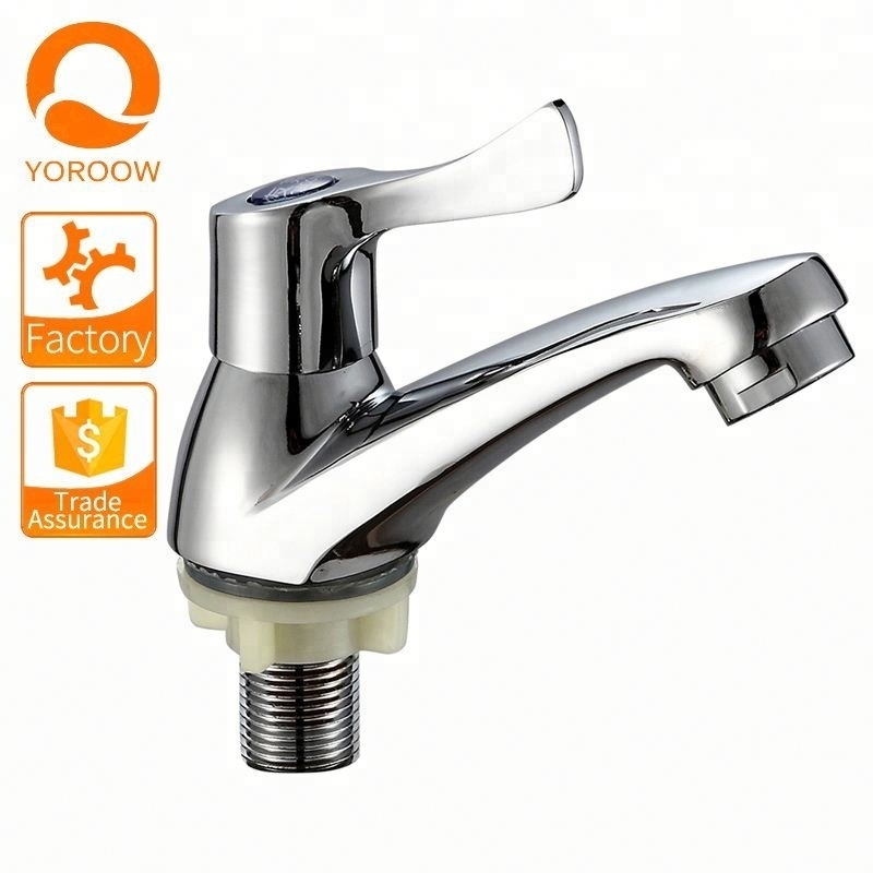 Factory supply easy Operation polishing plated one touch zinc basin faucet tap