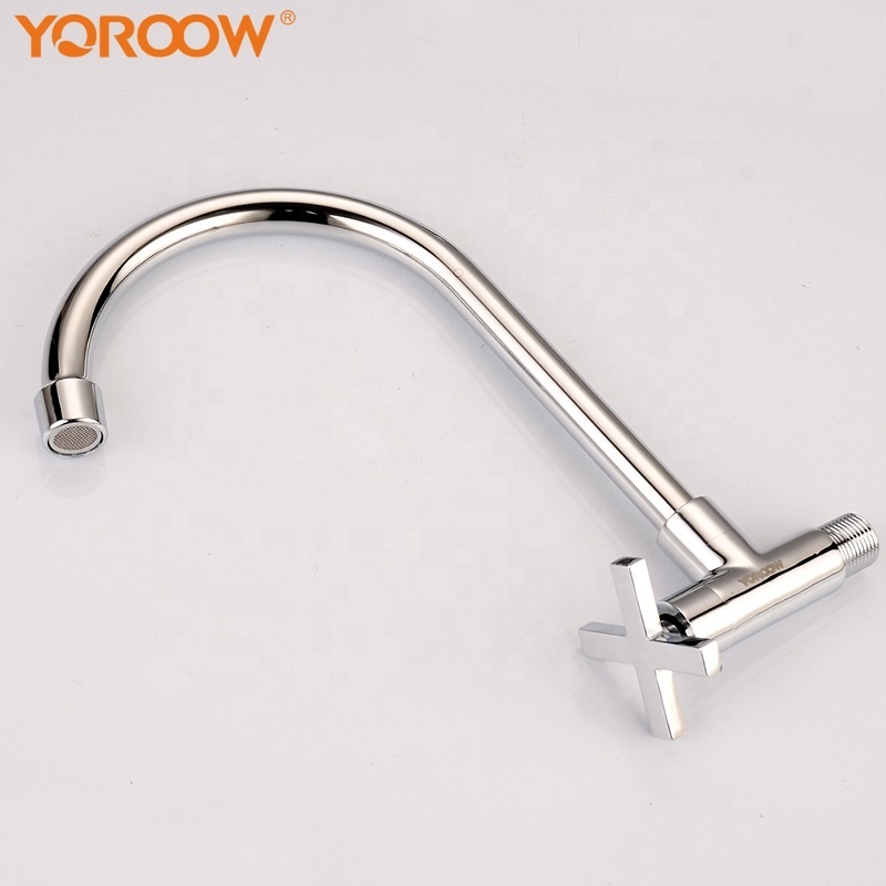 High standards pull out folding wall mounted kitchen sink faucet cold water brass body kitchen faucet