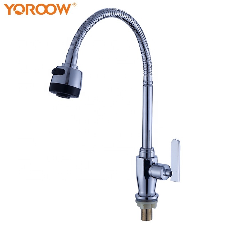 Modern style good price OEM deck mounted adjustable zinc handle zinc body kitchen sink faucet with sprayer