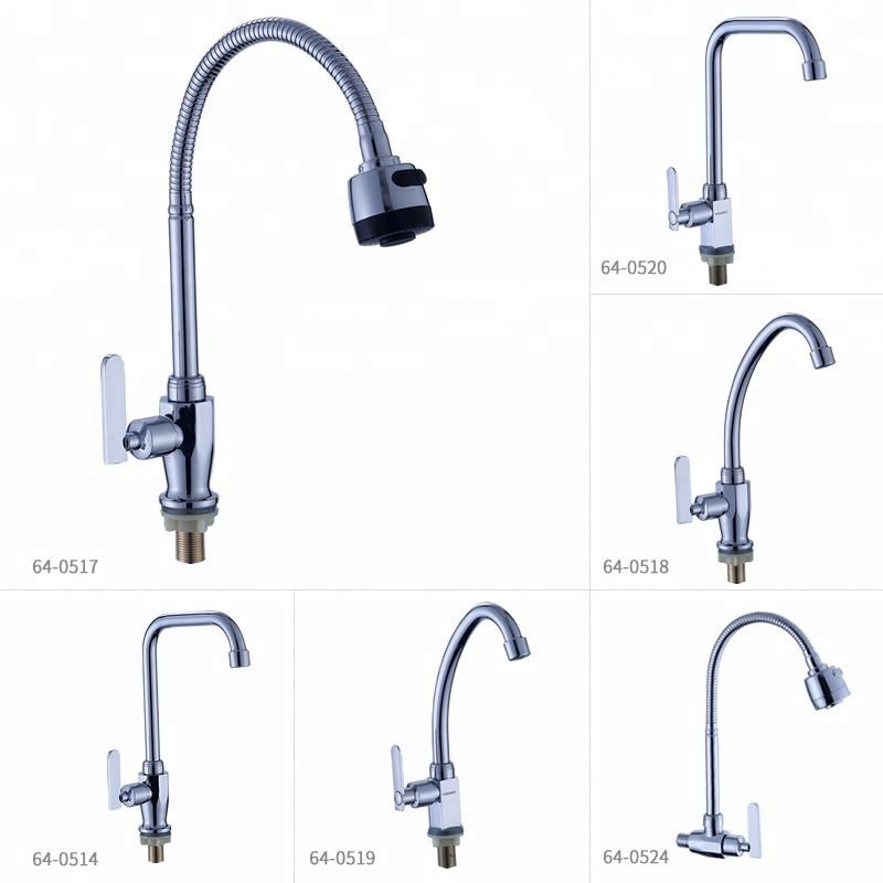 Modern style good price OEM deck mounted adjustable zinc handle zinc body kitchen sink faucet with sprayer