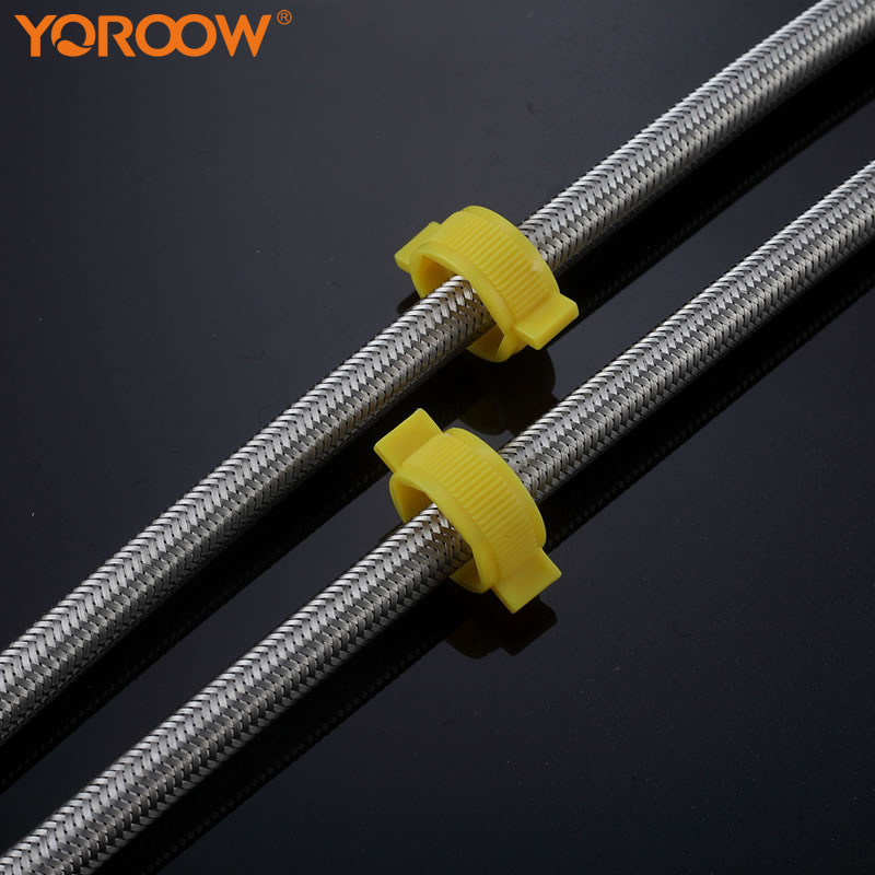 304 stainless steel braided flexible hose for kitchen faucet hot and cold water 1/2 inch hose double lock for basin faucet