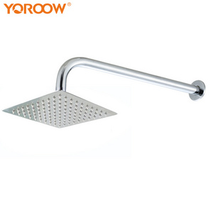 304 Stainless Steel Square Shower Head Combo High Pressure Rainfall Shower head kits with 10 Inch Adjustable Extension Arm