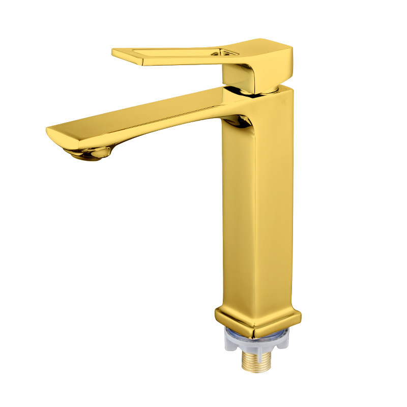 Factory customized bibcock zinc single lever long body brass valve core quick open water tap