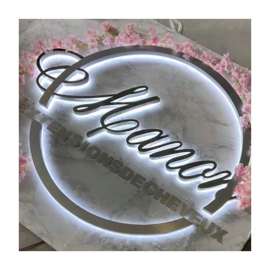 Outdoor Custom stainless steel led business signs store led sign Mobile phone Shop Acrylic channel letter 3D LED logo