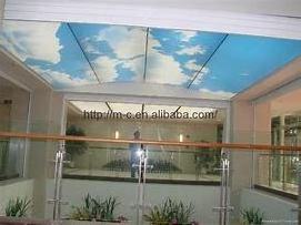 Factory hight quality UV 3D digital printed pvc stretch ceiling film for ceiling decorations