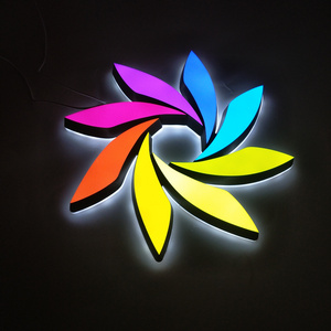 Custom 3D led logo  acrylic signage illuminated alphabet letter sign board