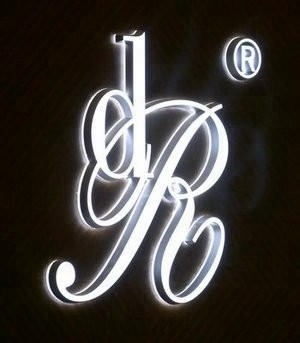 Custom 3D led logo  acrylic signage illuminated alphabet letter sign board