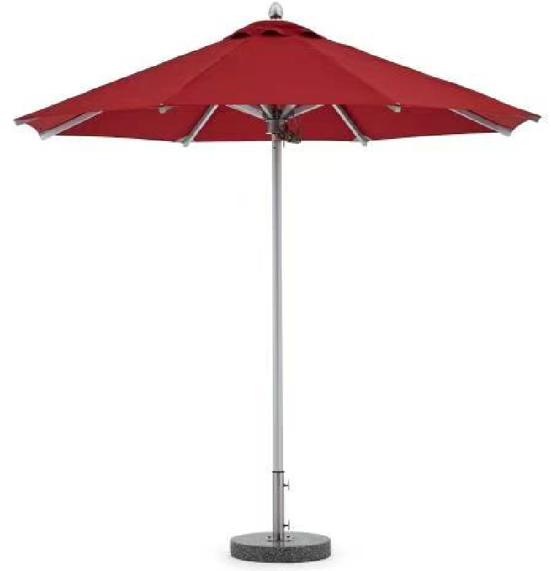 8ft polyester waterproof Red parasol cover middle pole aluminum patio umbrella outdoor picnic umbrella