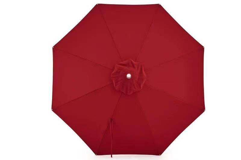 8ft polyester waterproof Red parasol cover middle pole aluminum patio umbrella outdoor picnic umbrella