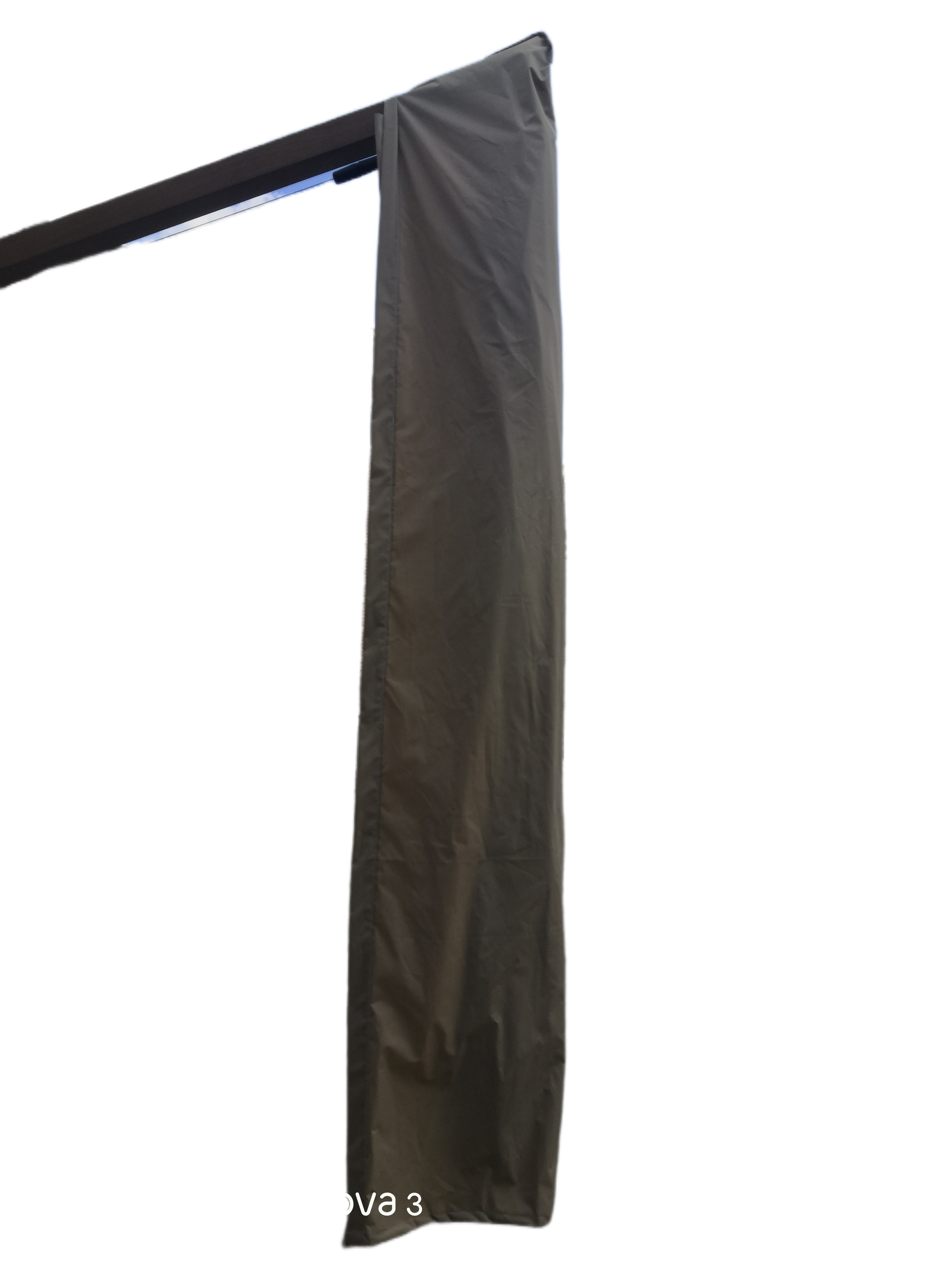 600D Waterproof High quality parasol protective covers with zip and operating rod Patio Umbrella Cover