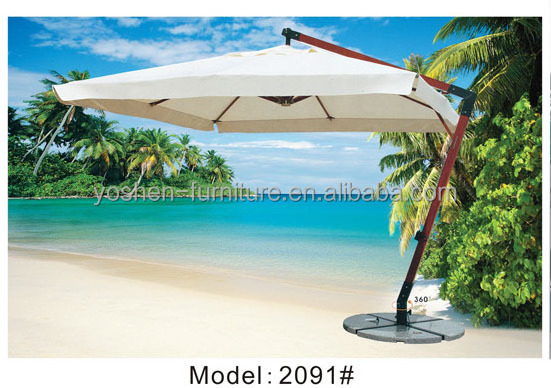 Outdoor wood like aluminum pole beach umbrella  garden umbrella parasol patio umbrella