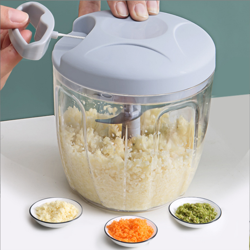 Meat Garlic Crusher Mini Food Crusher Vegetable Crusher Chopper Shredder Manual Press Kitchen Utility Gadget Shredder