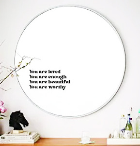 You Are Loved Enough Beautiful Worthy Wall Personalized Motivation Mirror Letter Decal Quote Sticker