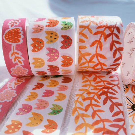 Custom Printed Personalized Design Kawaii Cute Japanese Masking Paper Tape Set Wholesale Buy Decoration Washi Tape