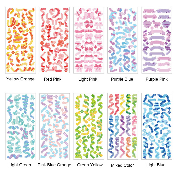 Korean Polcos Stickers Glitter Sparkly Holo Deco Confetti Sticker Sheet For Journal