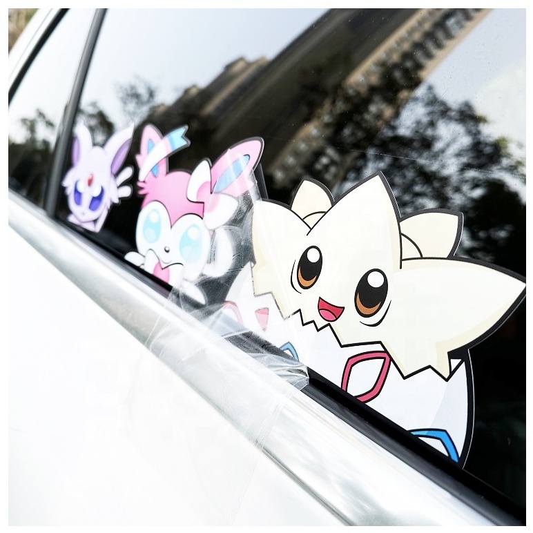 Customize Waterproof Uv Proof Removable Cheap Adhesive Cute Car Anime Peeker Stickers Decal Body sticker