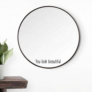 You Look Beautiful Mirror Decal Custom Design Mirror Wall Sticker Square Car Mirror Sticker With Multiple Colors