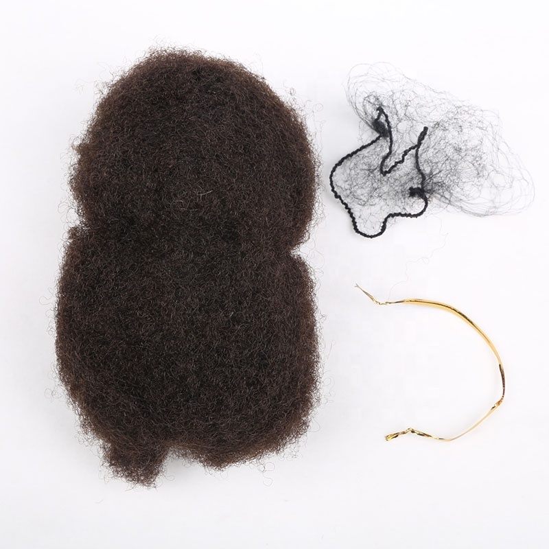 High Quality 100%Human Hair  Afro Kinky Bulk Human Hair For Deradlock Hair Extensions  Off Black