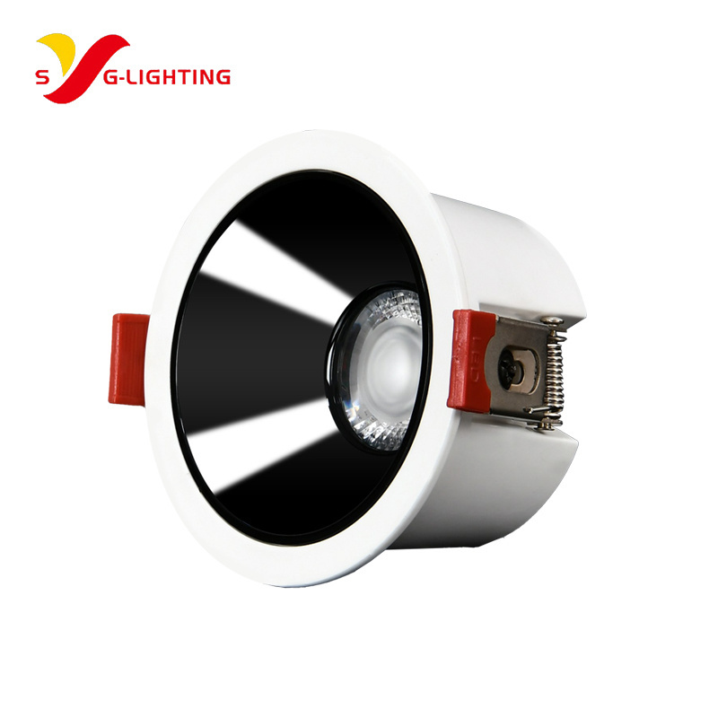 Modern COB adjustable recessed aluminum surface mount round led downlight 6 inch