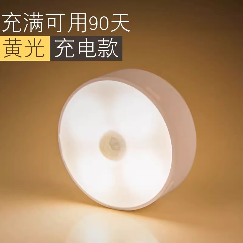 LED intelligent human body sensing light automatic home aisle cabinet bedroom charging night light