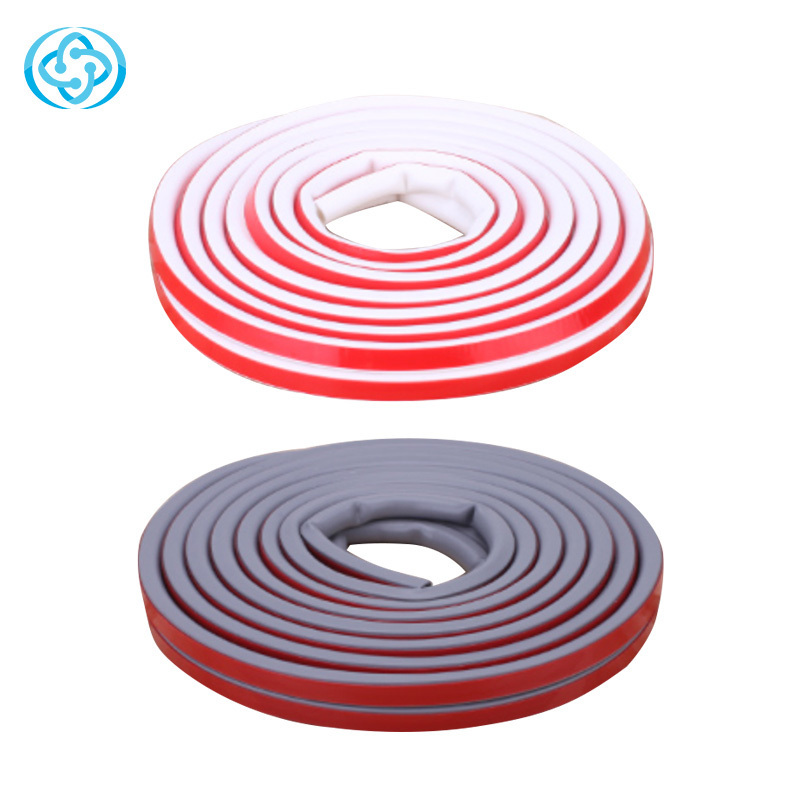 Extruded rubber profile sealing tape with D type