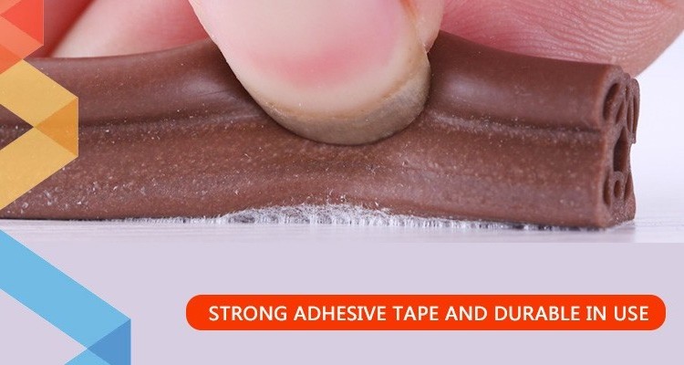 Self adhesive rubber seal strip for window and door