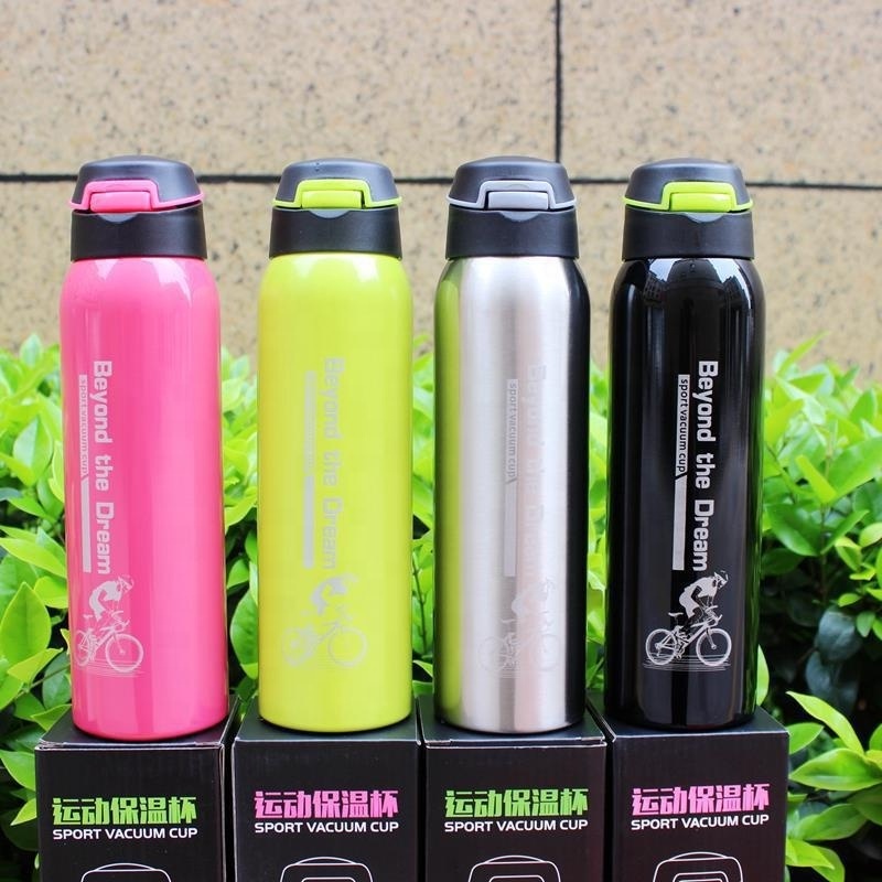 Customized Creative Gift Cycling Stainless Steel Vacuum Insulated Sports Water Drink Bottle for Triathlon