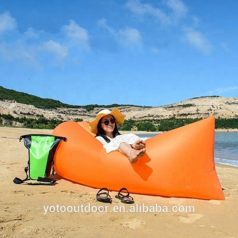 Factory In Stock Beach Inflatable Air Bed Floating Mattress Sleeping Bag Lazy Sofa Lounger