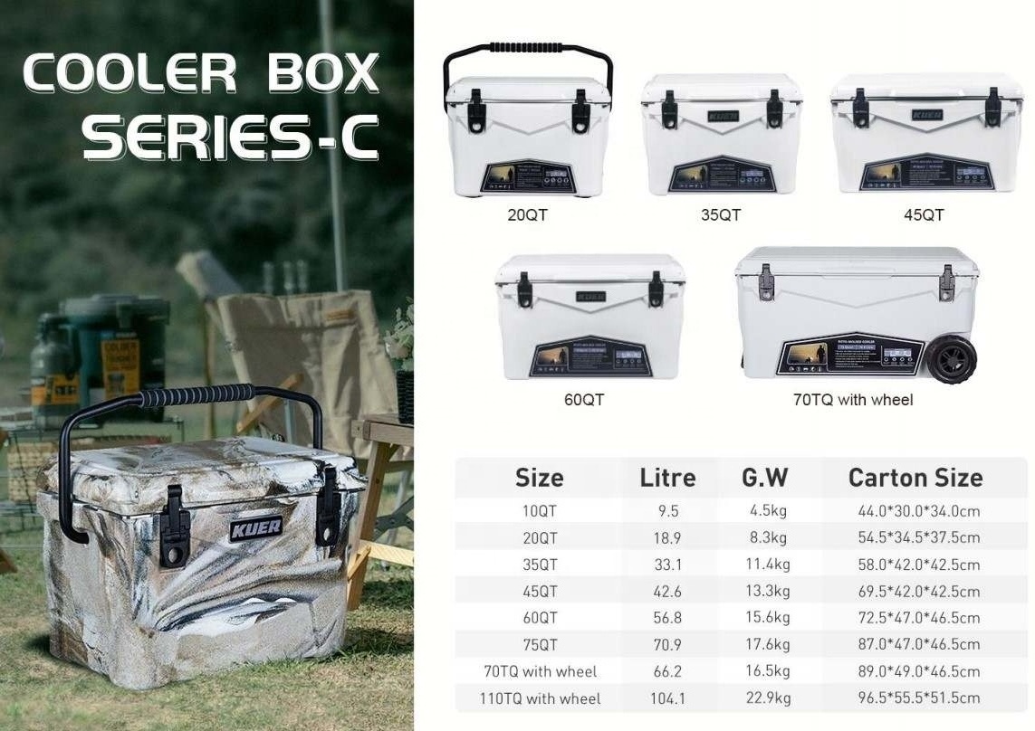 China Supplier Insulated Cooler Box for Fishing Kayaking Camping 45QT