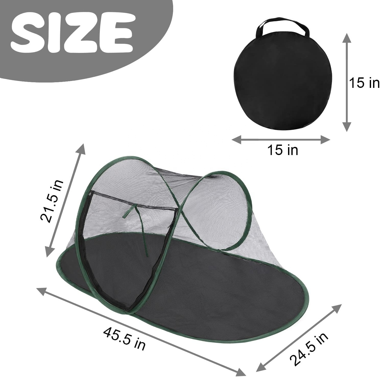 Outdoor Cat Mosquito Tent, Automatic Pop Up Enclosure Yarn Tent Suitable for Cats and Small Pets